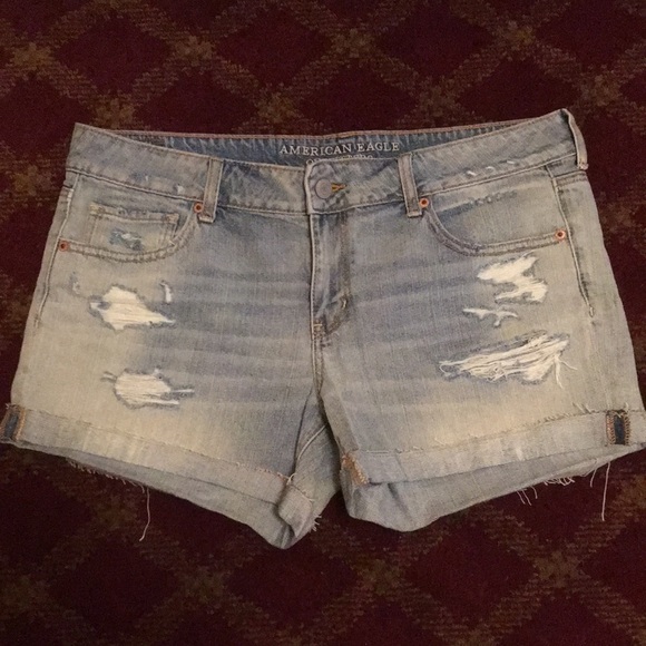 American Eagle Outfitters Pants - AMERICAN EAGLE 🦅 RIPPED DESTROYED JEAN SHORTS 16